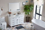 美式实木落地式浴室柜 简约橡木卫浴柜组合 洗手台盆套装卫生间