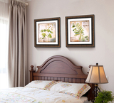 美式乡村植物花卉卧室床头装饰画现代简约客厅餐厅有框组合壁挂画