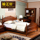 楠艺轩 美式乡村儿童床省空间实木床全柏木床1 5米环保欧式床1.2m