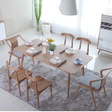 北欧宜家实木餐桌 现代简约餐桌椅组合 桌子家具白蜡木桌日式饭桌