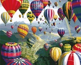 diy数字油画包邮特价大幅客厅风景抽象欧式自己画装饰画热气球
