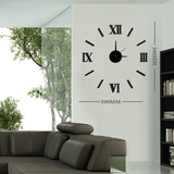 宇舵个性时尚墙贴数字钟挂表现代壁钟创意钟表客厅静音DIY挂钟