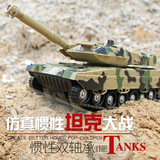 男孩声光大号坦克越野战车99式导弹装甲车军事模型惯性儿童玩具车