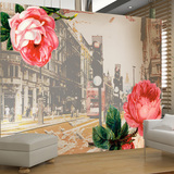 欧式风简约现代沙发客厅卧室电视背景餐厅背景装饰大型定制壁画