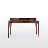 全实木橡木黑胡桃木电脑桌简约现代个性卧室家具环保木蜡油书桌