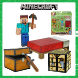 正版Minecraft Creeper我的世界游戏同款塑胶公仔积木拼装类玩具