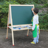 大号双面磁性可升降儿童画板画架黑板支架式木制写字板家用教学板