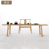办公室茶室禅意功夫茶桌 新中式创意实木茶桌椅组合 样板房家具