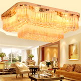 现代长方形客厅灯水晶灯豪华大气新中式吊灯LED圆形吸顶灯大厅灯