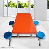 包邮不锈钢餐桌椅 食堂快餐桌连体 折叠不锈钢桌椅 新款 批发