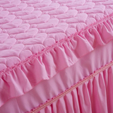 韩式家纺爱心夹棉蕾丝床裙加棉单件床罩加厚床围单件床头罩