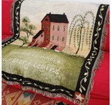 新品特价外贸美式乡村沙发垫全棉沙发巾欧式田园沙发毯装饰毯挂毯