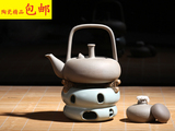 汝窑陶瓷煮茶炉茶壶套装 户外古典养生酒精灯炉+壶功夫茶具新品