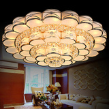 2016欧式水晶灯LED吸顶灯奢华大气金色圆形客厅卧室餐厅灯具新品