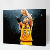 diy数字油画 人物客厅卧室名人NBA篮球明星手绘填色画 科比密kobe