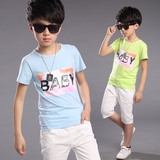 新品特价两件套夏季B类韩版大童加厚卫衣儿童男新款三件套套装