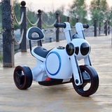 婴儿三轮电动摩托车宝宝遥控玩具车儿童哈雷踏板可坐大号童车警车