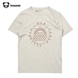 熊猫本 原创设计T恤衫新款夏潮日系男短袖 简单图案字母印花