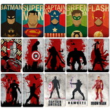 漫威漫画超级英雄卡贴 复仇者联盟 钢铁侠 蜘蛛侠 超人水晶卡贴
