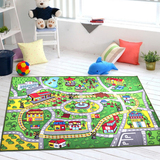 儿童必备地毯 捷成宜家大版儿童房卧室卡通跑道马路游戏玩具地毯