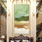 纯手绘油画风景山水抽象画家居现代客厅过道横竖版装饰玄关挂画