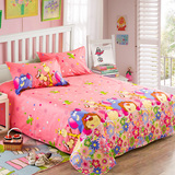 全棉卡通床单迪斯尼乐园粉色纯棉床单单件儿童宿舍学生斜纹棉床单