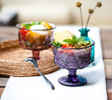 ZAKKA 创意复古玻璃杯雪糕杯 水果杯冰淇淋碗刨冰碗甜点碗沙拉碗