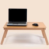 实木笔记本电脑桌床上用书桌简易大学生写字野营可折叠懒人小桌子