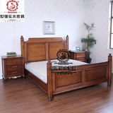 世强高端定制美式乡村实木双人床1.8米欧式古典婚床1.5米榫卯家具