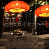 新中式吊灯创意布艺南瓜灯餐厅酒楼饭店火锅店灯具茶楼过道玄关灯