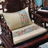 中式家具实木椅子红木沙发坐垫三人座加厚海绵餐椅垫防滑带靠背