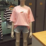 SARINA韩国代购直邮PANCOAT专柜正品 16新款男女卡通短袖T恤RS35U