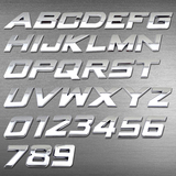 汽车字母车贴英文字母车标改装DIY个性数字尾标排量贴车身贴字标