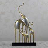 现代简约客厅玄关镇宅摆件抽象摆设四象家庭创意装饰品大象雕塑