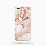 裸色大理石纹原创意苹果6s手机壳 iPhone6 Plus光面硬保护套