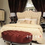新古典床欧式实木床小户型布艺床美式双人床1.8米婚床公主床现货