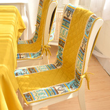 现代简约欧式连体分体餐椅垫四季椅套棉麻布加厚可拆洗尺寸可定制