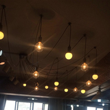 天女散花吊灯爱迪生灯泡吊灯服装店餐厅咖啡厅个性创意多头蜘蛛灯