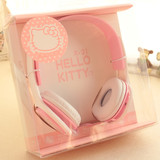 韩版KT猫头戴式耳机 重低音可爱卡通手机耳机带麦通用女生