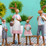 美式乡村兔子摆件 现代家居客厅电视柜服装店铺咖啡馆陈列装饰品