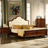 家具美式床实木床双人床1.8米美式乡村床复古真皮床储物欧式床1.5