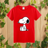 夏装短袖t恤史努比衣服红色可爱的男女半袖印花休闲小狗超萌新品