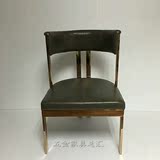 新品特价欧式不锈钢餐椅沙发扶手椅子家用书房皮坐椅咖啡室休闲椅