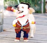 泰迪宠物衣服 狗狗衣服海盗变身装 带帽子 中大型犬金毛萨摩耶冬
