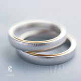 LINXUS太阳 原创925银镀铂金情侣戒指 简约个性磨砂刻字戒指男女