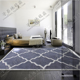 简约欧式中式格子地毯客厅沙发茶几地毯卧室床边床尾手工晴纶地毯