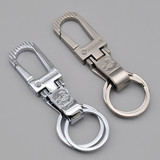 欧美达车钥匙扣男腰挂双环创意钥匙圈皮带锁匙合金扣钥匙链挂件