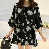 韩国孕妇装新款进口时尚高端立体刺绣花朵中袖连衣裙夏季孕妇裙子