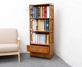 竹庭实木书架儿童简易书柜落地创意组合学生书架置物架客厅储物架
