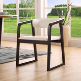 餐椅 宜家酒店样板房设计师家具 北欧实木餐椅 带扶手咖啡厅椅子